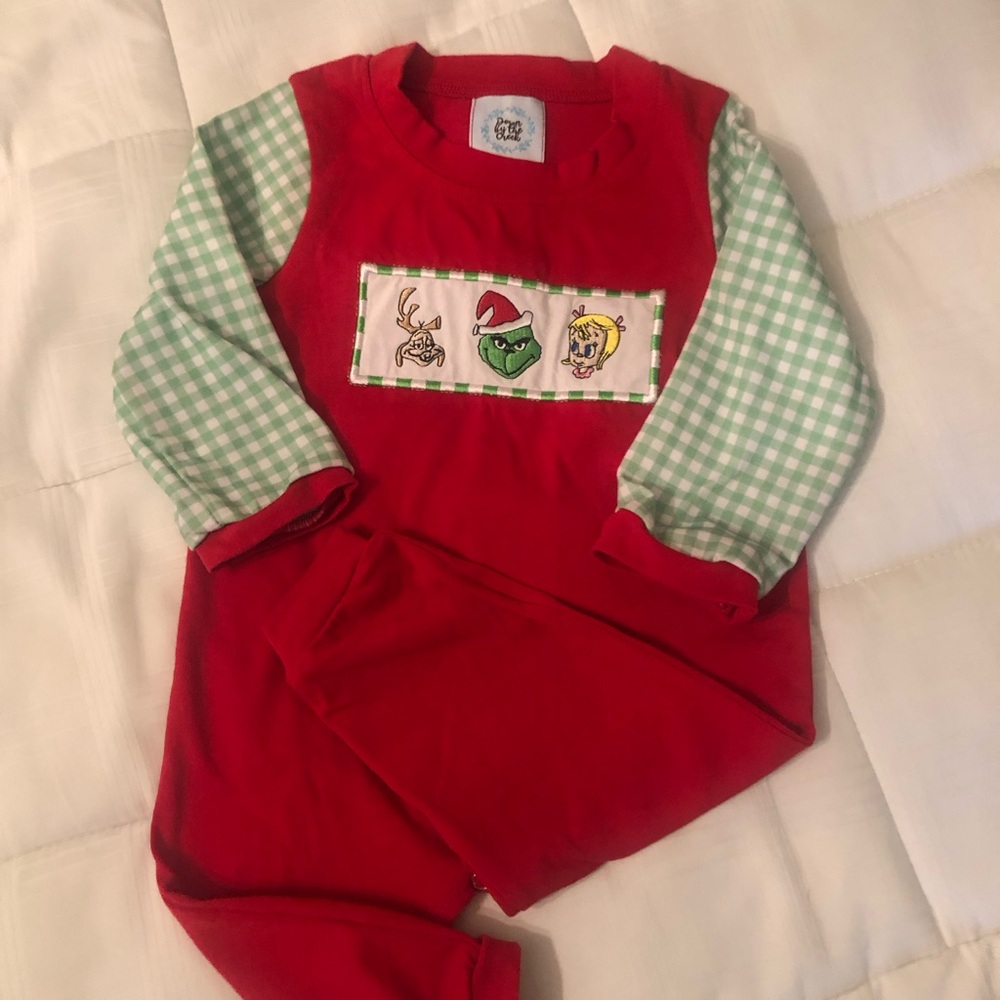 Holiday Red and Green Kids Footie